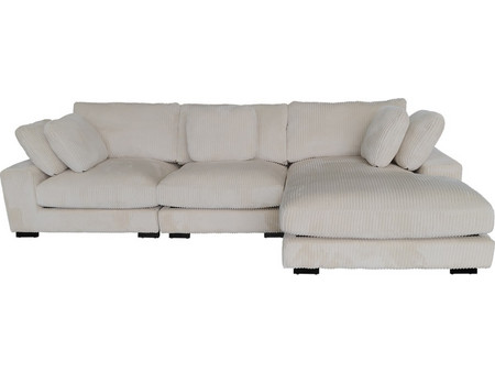 HomeMarkt Cranfield Γωνιακός Καναπές Δεξιά Γωνία Μπεζ 313x169x80cm HM3287.02R