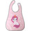 Kiokids Unicorn Αδιάβροχη Σαλιάρα Πλαστική με Αυτοκόλλητο 4m+ Ροζ