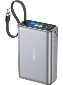 Foneng PX132 Power Bank 20000mAh 65W με Θύρα USB-C Dark Grey