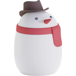Asobu Bestie Snowman Ανοξείδωτο Παιδικό Δοχείο Φαγητού Ισοθερμικό Λευκό 600ml