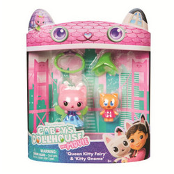 Spin Master Gabby's Dollhouse The Movie Queen Kitty Fairy & Kitty Gnome