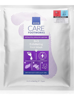 Avon Care Footworks Peeling Μάσκα Ποδιών 2x20ml
