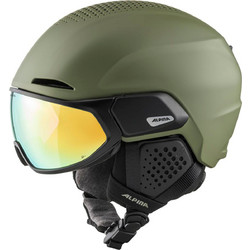 Alpina Alto Visor Q-Lite Κράνος Σκι & Snowboard Χακί Χρυσό