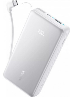 Anker A110EH21 Power Bank 20000mAh 22.5W με Θύρα USB-A & Θύρα USB-C Power Delivery White