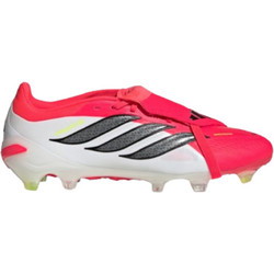 Adidas Predator Elite Fold-Over FG JS0950 Παιδικά Ποδοσφαιρικά Παπούτσια με Τάπες Μπεζ Κόκκινα