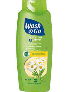 Wash & Go Φυτικό Σαμπουάν για Επανόρθωση 650ml
