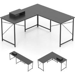 Costway Γωνιακό Γραφείο Ξύλινο 150x150x75cm CB10791GR