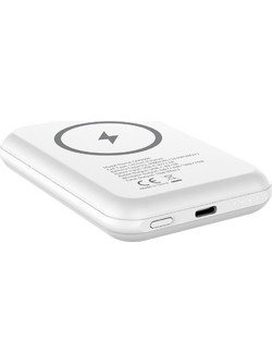 Energizer QM5000 Wireless Magsafe Power Bank 5000mAh 15W με Θύρα USB-C White