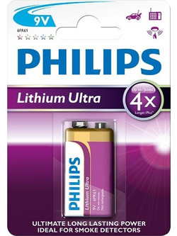 Philips Lithium Ultra 6FR61 9V 1τμχ