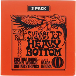 Ernie Ball 3215 3-Pack Σετ 6 Χορδές Ηλεκτρικής Κιθάρας Nickel Plated Steel 10-52"