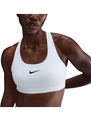 Nike Swoosh Αθλητικό Μπουστάκι με Μέτρια Στήριξη Λευκό IF5648-100