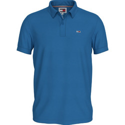 Tommy Jeans Ανδρική Μπλούζα Polo Κοντομάνικη Πετρόλ DM0DM18312-C2T