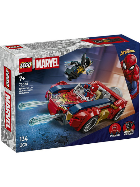 Lego Marvel Spider-Man Spider-Man Car vs. Venomized Wolverine για 7+ Ετών 76336