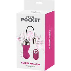 Toyz4lovers Power Pocket Sweet Mallow Vibrating Egg Δονητής Egg για Ζευγάρια με Τηλεχειριστήριο Μωβ