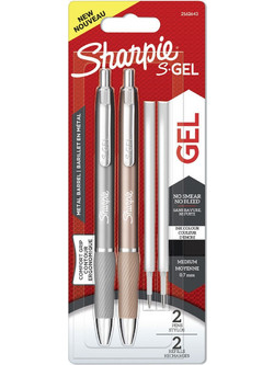 Sharpie S-Gel Metal Steel Grey + Rosegold Σετ Στυλό Gel 0.7mm 2τμχ 2162643