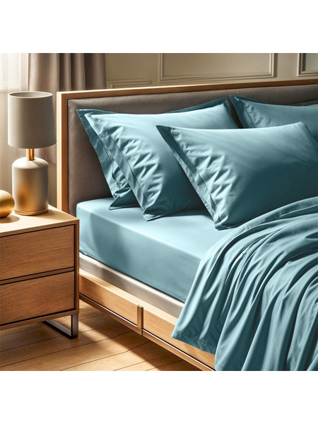 Cotton Box Σεντόνι Υπέρδιπλο Βαμβακερό 240x260 Tonne Μέντα