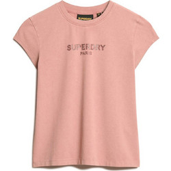 Superdry Sport Luxe Γυναικείο Αθλητικό T-Shirt Σομόν W1011536A-MIP