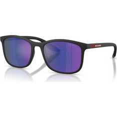 Prada PSA08S UFK05U Ανδρικά Γυαλιά Ηλίου Τετράγωνα Κοκάλινα Μαύρα με Μωβ Φακό