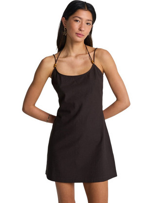 Billabong Midnight Wave Mini Καλοκαιρινό Καθημερινό Φόρεμα Μαύρο 24B131606-BSD1