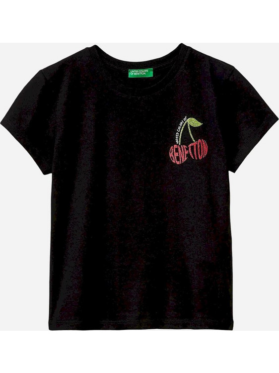 Benetton Παιδικό T-Shirt Κοντομάνικο Μαύρο 3I1XC10S6-100