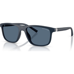 Armani Exchange AX4167SU 839980 Ανδρικά Γυαλιά Ηλίου Τετράγωνα Κοκάλινα Μαύρα με Μπλε Φακό