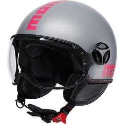 Momo FGTR Classic Fluo Matt Grey Fuchsia Κράνος Μηχανής Jet