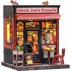 Cutebee Miniature House Diy Uncle Joe's Pizzeria