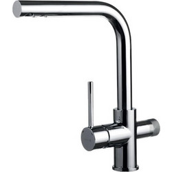 Viospiral Modea 00-02080/3 Μπαταρία Κουζίνας Πάγκου Τριπλής Παροχής Ανάμεικτη Inox