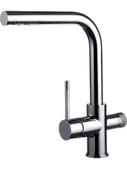 Viospiral Modea 00-02080/3 Μπαταρία Κουζίνας Πάγκου Τριπλής Παροχής Ανάμεικτη Inox