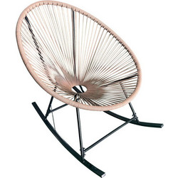 Kare Design Acapulco Πολυθρόνα Κήπου Κουνιστή Μεταλλική Μπεζ