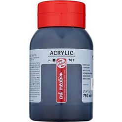 Royal Talens Art Creation 701 Ivory Black Ακρυλικό Χρώμα Ζωγραφικής 750ml