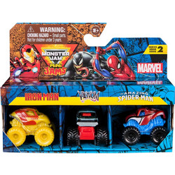 Spin Master Marvel Monster Jam Mini Jams Iron Man, Venom & Spider-Man