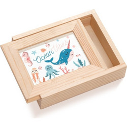 Parisis Μπομπονιέρα Βάπτισης Κασετίνα Ocean Vibes από Plexiglass & Ξύλο 20τμχ 01753002