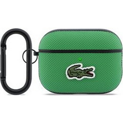 Lacoste Petit Pique Croc Logo Patch Θήκη με Γάντζο για Apple AirPods Pro 3 Πράσινη