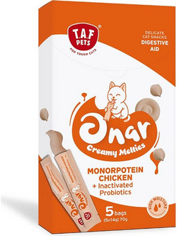 Taf Pets Onar Creamy Melties Digestive Aid Monoprotein with Chicken 5x14gr