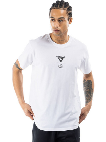Venimo Ανδρικό Αθλητικό T-Shirt Λευκό 126MSS-754-091