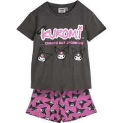Cerda Hello Kitty Παιδική Πιτζάμα Βαμβακερή Καλοκαιρινή Μαύρη Φούξια 2900002845