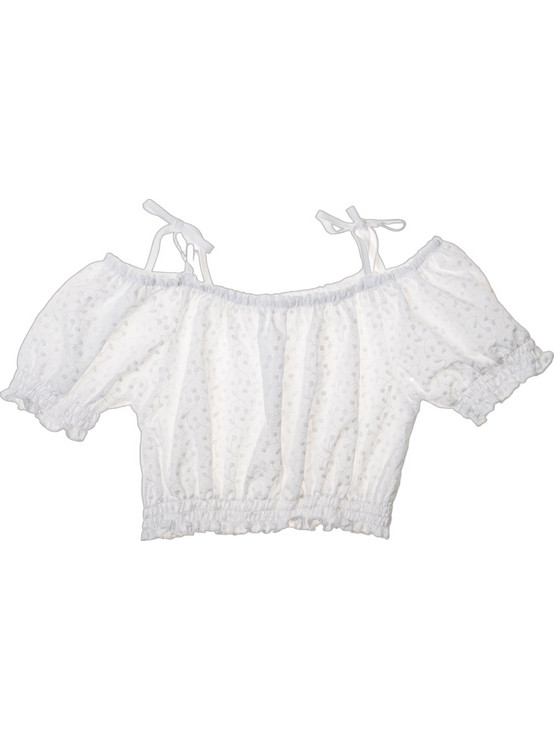 Joom Παιδικό Crop Top Κοντομάνικο Λευκό 32125285