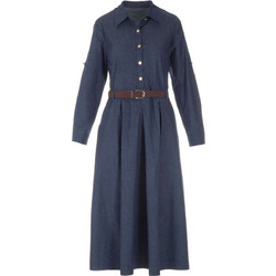 Gsecret Midi Καθημερινό Φόρεμα Τζιν Navy Μπλε BLE218-36191