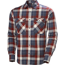 Helly Hansen Ανδρικό Πουκάμισο Βαμβακερό Καρό Μακρυμάνικο Κανονική Γραμμή Μπλε Κόκκινο 62731-860