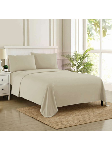 Espree Σεντόνι King Size Βαμβακερό 280x270 Solid Mocca