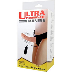 Baile Ultra Passionate Harness Strap On με Dildo 15cm & Δόνηση Flesh