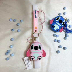 Liebe Queen Χειροποίητη Λαμπάδα Αρωματική με Μπρελόκ Stitch Ροζ