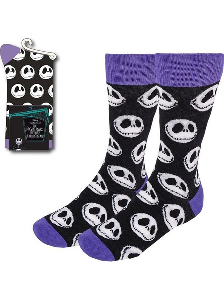 Disney Nightmare Before Christmas Ανδρικές Κάλτσες Ψηλές με Σχέδια Μαύρες