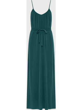Funky Buddha Maxi Καλοκαιρινό Καθημερινό Φόρεμα Κυπαρισσί FBL013-111-13