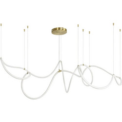 Globostar Glow Κρεμαστό Φωτιστικό Οροφής Μονόφωτο LED με Ρυθμιζόμενο Λευκό Φως Χρυσό 180x180x110cm KLV-101-0158