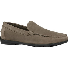 Geox Siron Ανδρικά Μοκασίνια Loafers Δερμάτινα Ανθρακί U55Q3A00022C1018