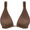 Rock Club Bikini Top Τριγωνάκι με Ενίσχυση Καφέ BP-2459-600