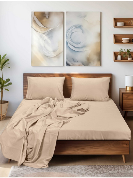 MADI Σεντόνι Υπέρδιπλο 240x260 Sleek Beige