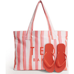 Ted Baker Octavy Υφασμάτινη Τσάντα Θαλάσσης Ώμου Ροζ 38x50cm 284245
